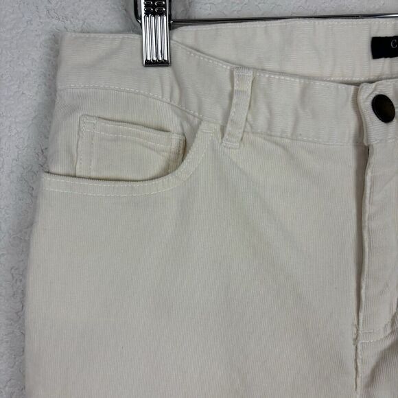 Chaps Stretch Corduroy Pants Ivory Womens 10 Fall Winter Office Casual Workwear - Picture 4 of 12